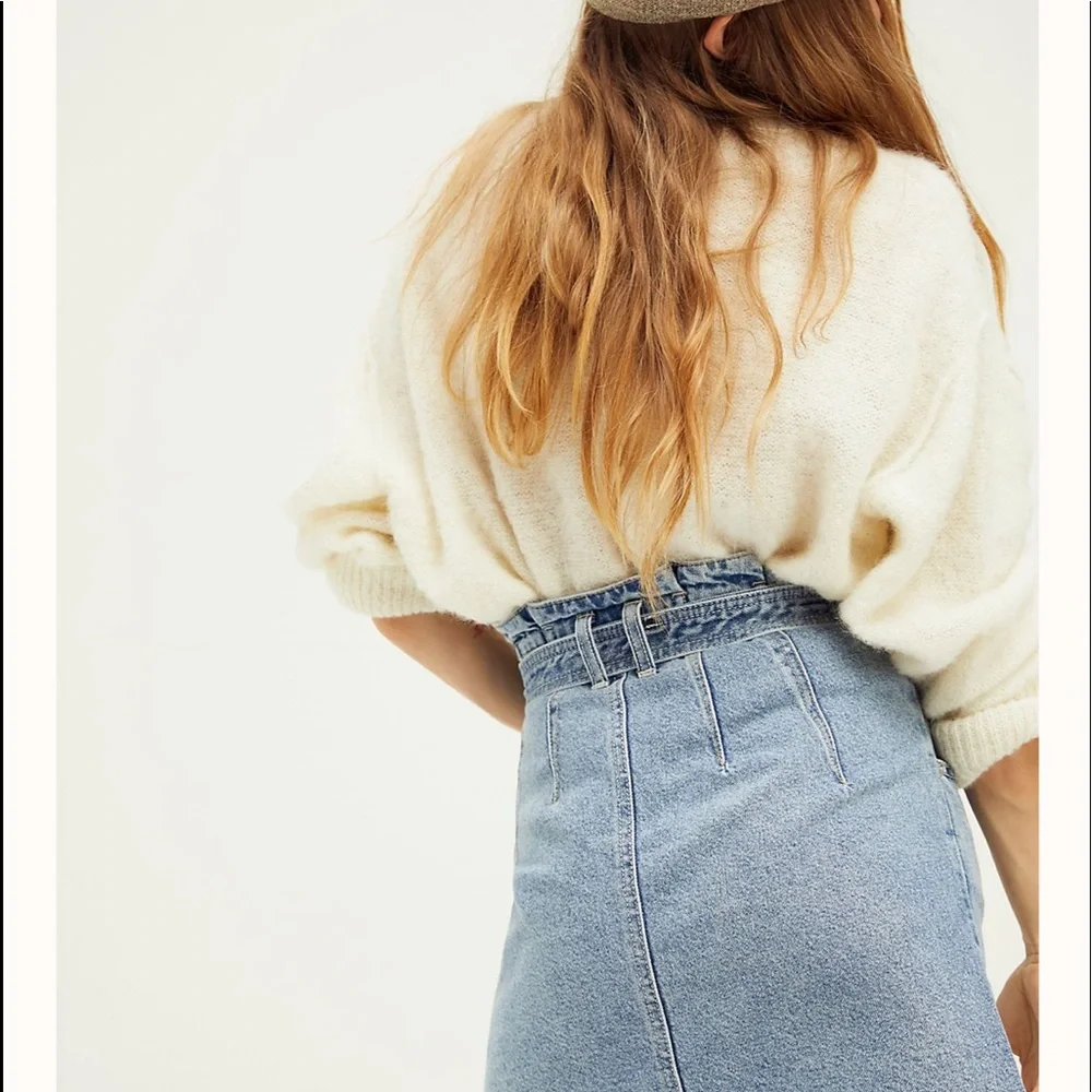 NWT Free People East of Eden Mini Denim Skirt - Picture 7 of 14